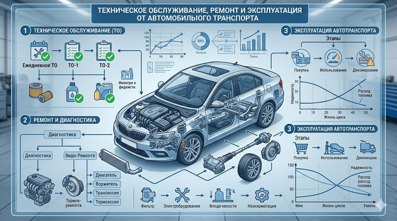 Техническое обслуживание, ремонт и эксплуатация автомобильного транспорта